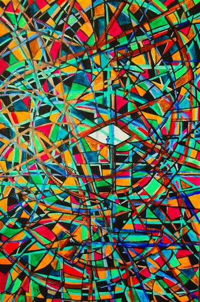 Untitled original painting by Raen Messina, 79x120cm