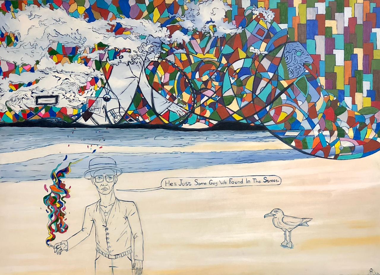 Some Guy - original painting by Raen Messina, 121.5x88.5cm